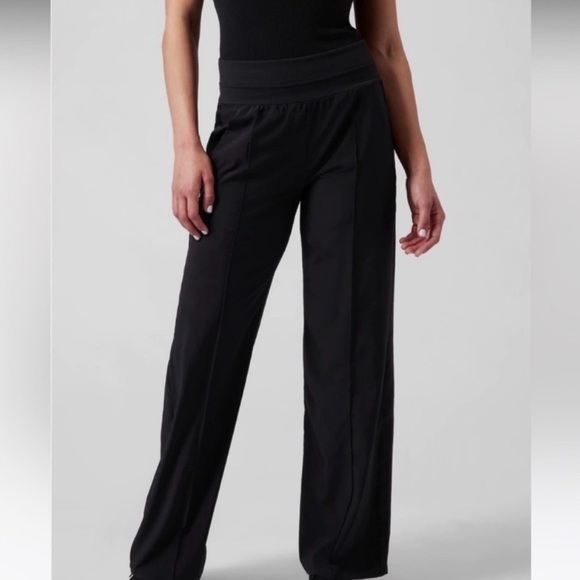 Athleta Nolita Wide Leg Pant Black 6 - Picture 2 of 11